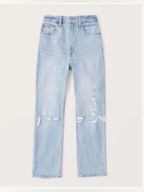 Abercrombie & Fitch Ultra High Rise Ankle Straight Jeans